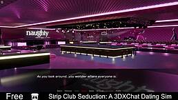 Strip club seduction in 3dxchat dating sim
