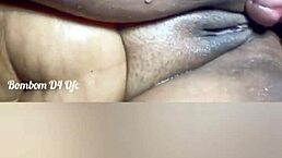 In this casual story, a brunette with big ass gives oral and gets a cumshot with condom