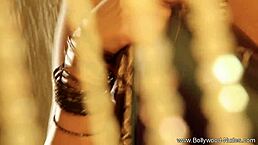 Bollywood beauty strips nude for solo brunette tease. Stunning display!