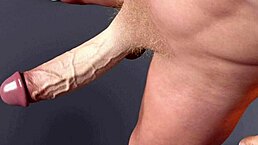 Huge white dick bouncing in 3d animation, shocking teen 18+.