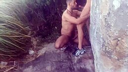 Pescadores Brasileiros Dando Uma Trepada Nas Pedras With Hardcore Monster Cock Kissing Handjob Bareback Blowjob
