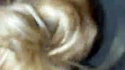 Point of view shot of a slutty milf performing deepthroat blowjob on a cock.