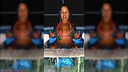 Watch this latina babe with big tits squirt in bikini solo scene