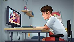 Detailed scenes from summertime saga episode 117 featuring anime characters