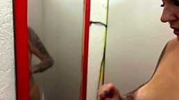 Blonde Babe Sneaks Into Shop Dressing Room For Swollen Pussy Fuck