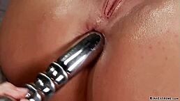 huge tits milf in lesbian anal domination?