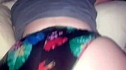 Resaboo's shaved pussy takes big black cock, ass clapping like whore