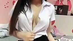 the khmer student takes off her cloth oh