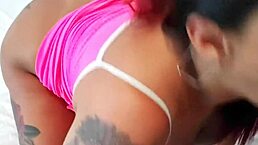 The mother-in-law lets her stepson fuck her and cum on her face.