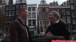 Busty blonde hooker gets facial from tourist