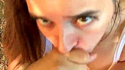 Brunette Babe Abbie Maley Enjoys Public Sex on Tennis Court.