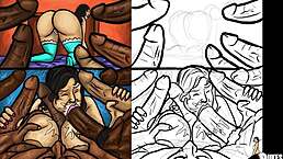 Latin Milf Sucks Massive Black Dicks in Wild Hentai Scene