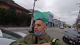 Monique bertolini das pegadinhas do jo�o kleber dando um tour numa oficina de motorhome