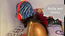 Ebony girl gets wet pussy in outdoor doggystyle scene