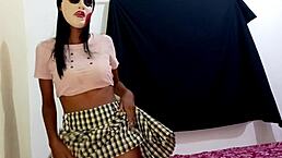 Dirty Latina milf shows off on halloween, craving intense sex