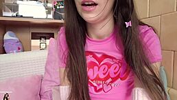 Stepdaughter plays a dirty game with a stranger in her room. Things got wild with taboo twists.