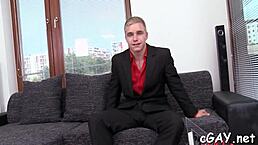 stud gets a glazy facial after intense sucking