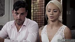 couple disciplines teen girl in a dominant manner