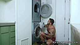 tattooed roommates fuck anal in living room