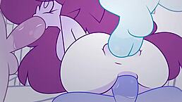 jenny faces triple trouble in wild hentai group action