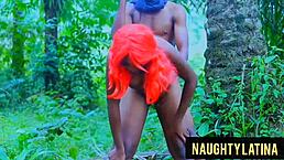 Hot bush scene in hardcore missionary position