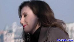 bound mature euro in stockings