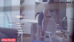 Spying Jeny Smith Taking Nude Selfies Through Her Window