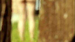 spying on wife's big tits during summer voyeur moments