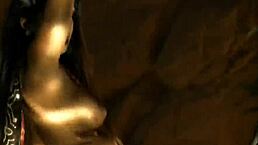 Brunette Exotic Asian Bolly Babe Shows Off Sultry Moves