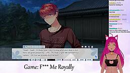 lewdneko dives into f me royally hentai game!  