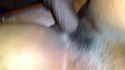 Ebony babe licks pussy roughly in reality scene