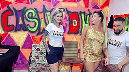 Beatriz Sampaio comes for an interview and gets her big tits and ass fucked hard.