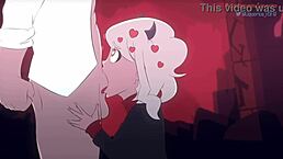 Modeus Lustful Demon Deepthroats Massive Cock