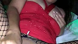 Sexy girl entertains herself by masturbating her pussy.