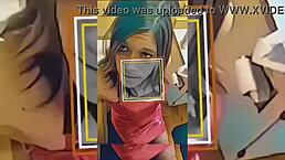 want to see hot shemale teasing in the bathroom?