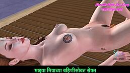 Teen 18+ Masturbates with Carrot in 3D