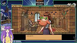 witch trainer silver part 10: blonde and brunette witches with big asses in sexy hentai game.