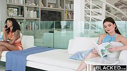 Blacked Barbie, Stefany, and Zuzu ride BBCs poolside