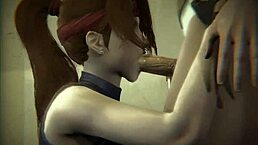 Aerith, Jessie, Tifa Intense Blowjob Compilation