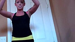 teasing your cock in my workout clothes joi session