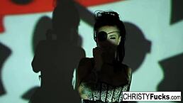 Christy Mack teases her tight wet pussy and amazing ass solo.