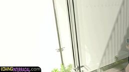 spitroasted beauty enjoys interracial sex!