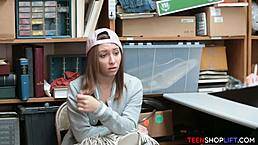 security guard catches tiny teen stealing from the store