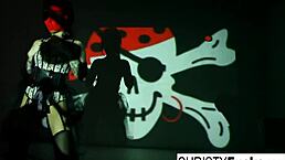 Christy Mack teases her tight wet pussy and amazing ass solo.