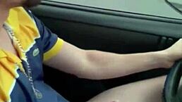 Watch Me Jerk This Monster Cock While Driving In The Car!