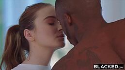 I saw this impulsive brunette couldn't resist those big black cocks