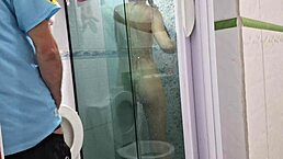 Teen Asks To Join In Shower? Hardcore Reality Masturbation Turns Into More.