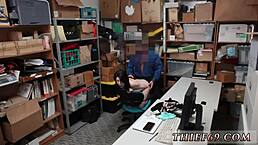 Police suspect caught red-handed in store, feeling intense emotions