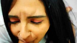 Colombian Stepsister Bent Over for Deepthroat and Monster Cock Fuck