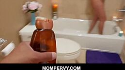 Wow! Stepson Seduced by Blonde Milf Stepmom India Summer in Shower POV